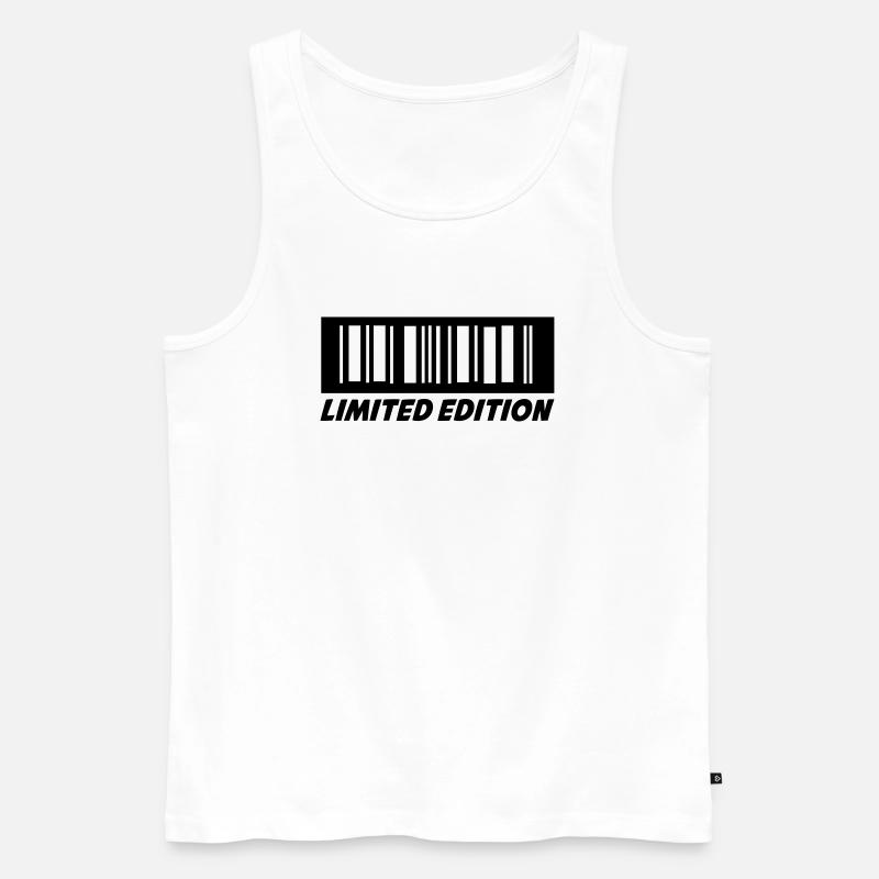 barcode_02 - Men's Premium Organic Tank Top - white