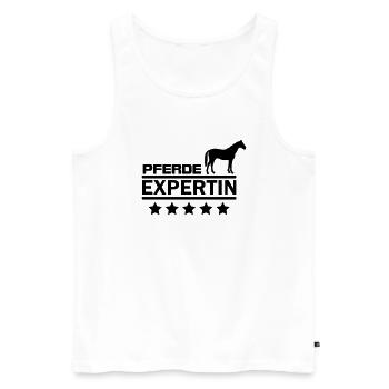 pferde expertin - Männer Premium Bio Tank Top - Weiß - Vorne - Michal (187cm)