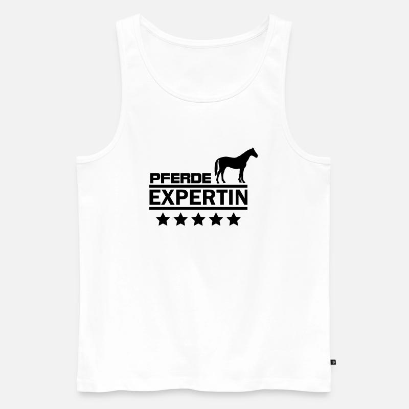 pferde expertin - Männer Premium Bio Tank Top - Weiß