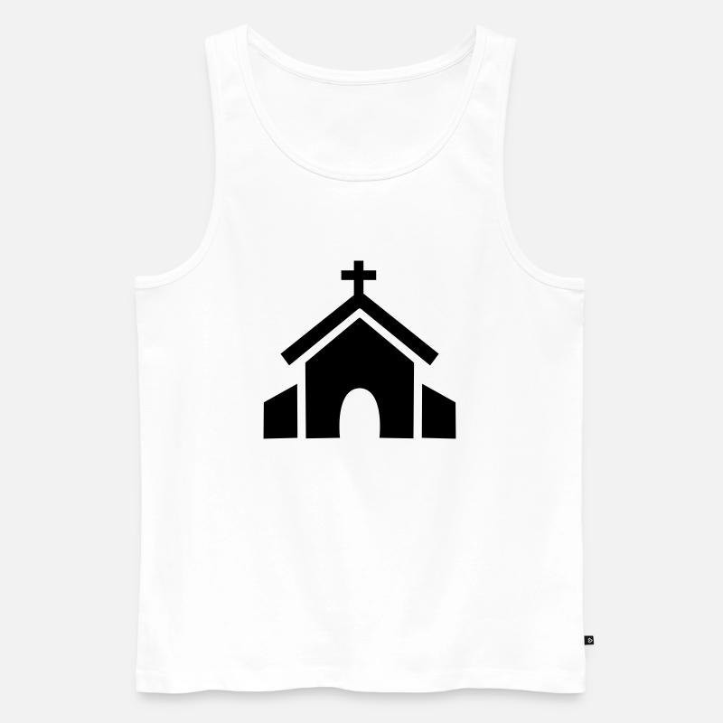 church_01 - Männer Premium Bio Tank Top - Weiß