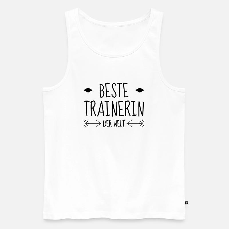 Coach / Coaching / Trainer / Sport - Männer Premium Bio Tank Top - Weiß