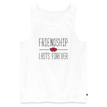 friendship lasts forever hearts - Männer Premium Bio Tank Top - Weiß - Vorne - Michal (187cm)