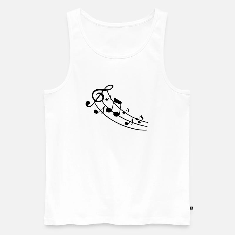 music design musiknote - Männer Premium Bio Tank Top - Weiß