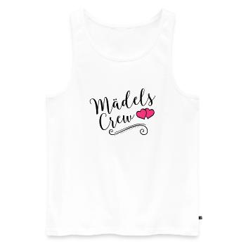 maedels crew heart - Männer Premium Bio Tank Top - Weiß - Vorne - AI Model Male 178 light (178cm)