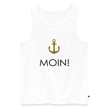 MOIN Anker 1-- - Männer Premium Bio Tank Top - Weiß - Vorne - Michal (187cm)