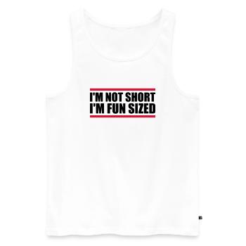 Not short fun sized - Men's Premium Organic Tank Top - white - Front - AI Model Male 178 light (178cm)