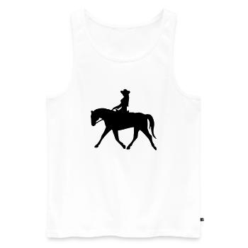 cheval1 - Débardeur bio Premium Homme - blanc - Devant - Michal (187cm)