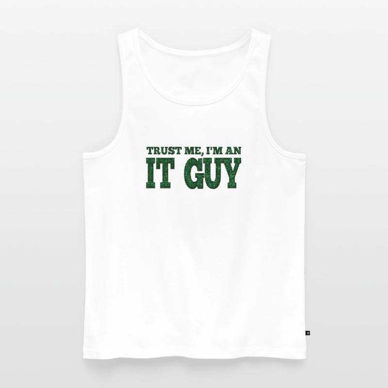 IT guy support geek computer computer geek technician Men's Premium Organic Tank Top