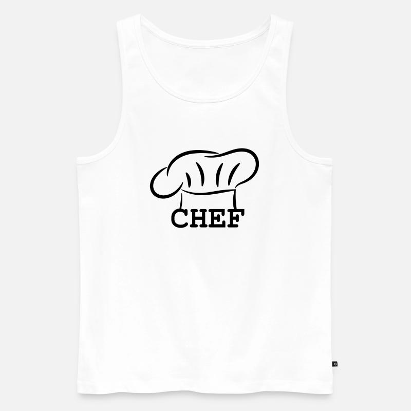 Chef - Chefkoch - Männer Premium Bio Tank Top - Weiß