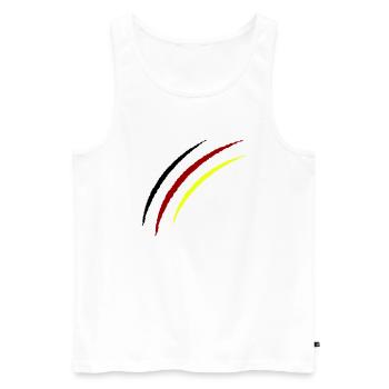 Claws Germany - Men's Premium Organic Tank Top - white - Front - AI Model Male 178 light (178cm)