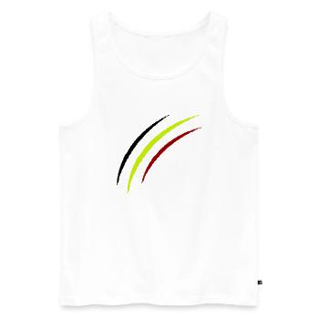 Claws Belgium - Men's Premium Organic Tank Top - white - Front - AI Model Male 178 light (178cm)