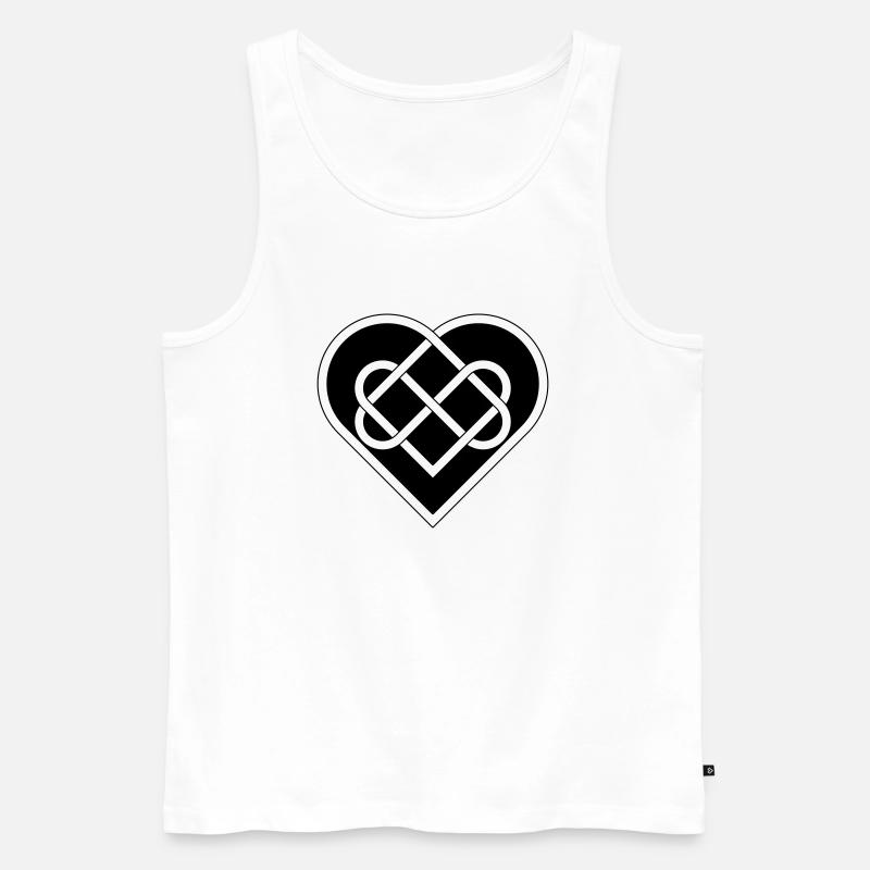 Keltisches Herz - Männer Premium Bio Tank Top - Weiß