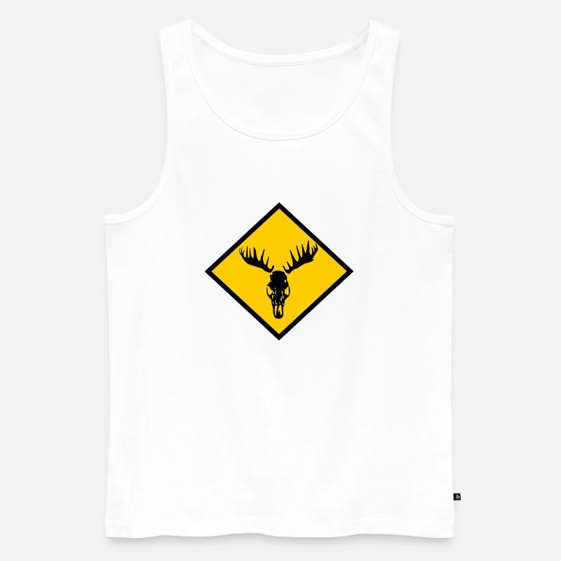 Elch-Schädel - Männer Premium Bio Tank Top - Weiß