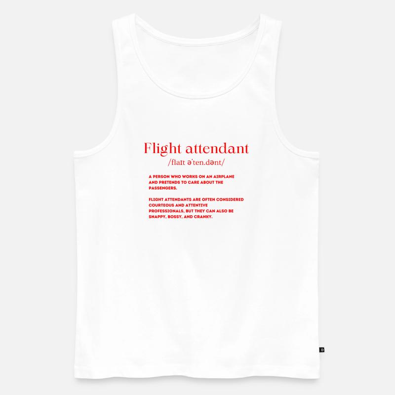 Flugbegleiter Definition - Männer Premium Bio Tank Top - Weiß
