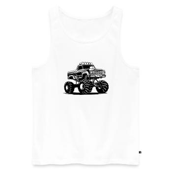 Monster Truck Monster Truck Lover Fan - Débardeur bio Premium Homme - blanc - Devant - Michal (187cm)