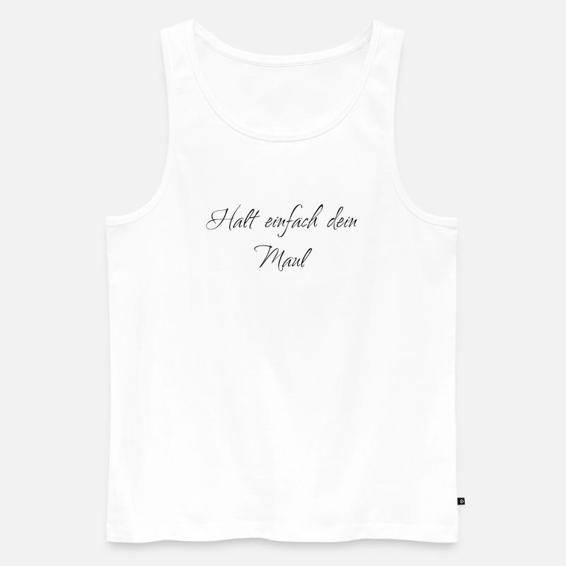 7FC12D49 0C58 4345 8B6A B8DA777A2F45 - Männer Premium Bio Tank Top - Weiß