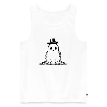 Geist - Männer Premium Bio Tank Top - Weiß - Vorne - Michal (187cm)