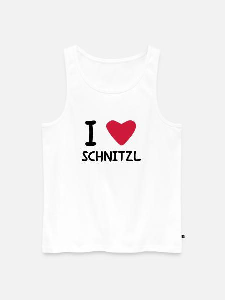 I love Schnitzl - Männer Premium Bio Tank Top - Weiß