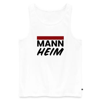 Mannheim Monnem - Männer Premium Bio Tank Top - Weiß - Vorne - AI Model Male 178 light (178cm)