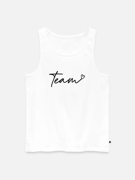 Team with heart - Men's Premium Organic Tank Top - white