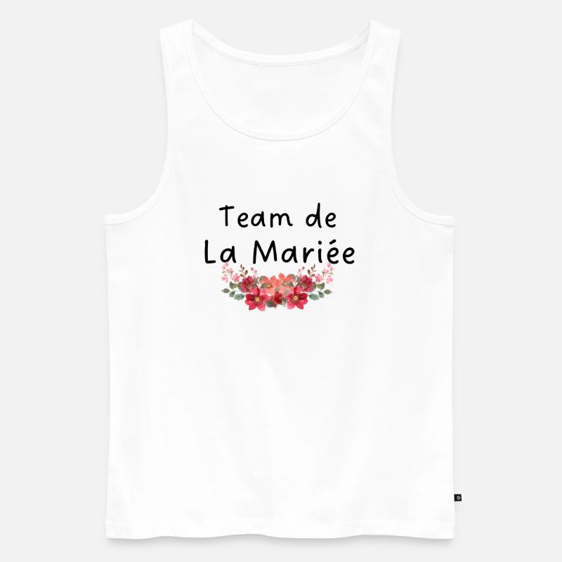 Braut Team Blumen - Männer Premium Bio Tank Top - Weiß