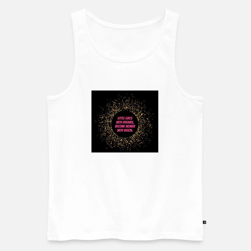 Mädchen mit Träumen - Männer Premium Bio Tank Top - Weiß