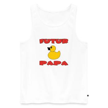 FUTURE DAD - Men's Premium Organic Tank Top - white - Front - Michal (187cm)