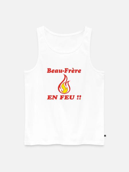 Schwager ON FIRE - Männer Premium Bio Tank Top - Weiß