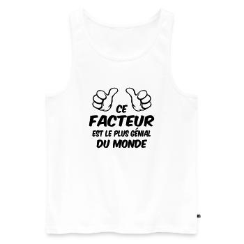 MEILLEUR FACTEUR - Débardeur bio Premium Homme - blanc - Devant - Michal (187cm)