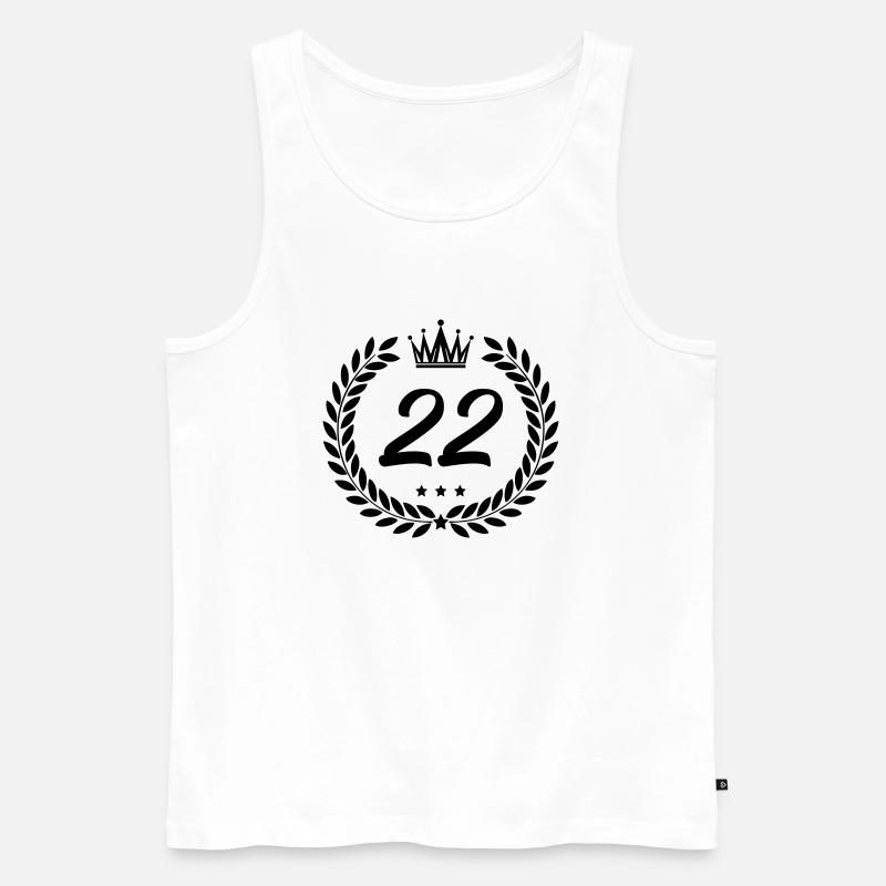 wappen 22 - Männer Premium Bio Tank Top - Weiß