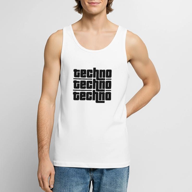 Techno Techno Techno Männer Premium Bio Tank Top
