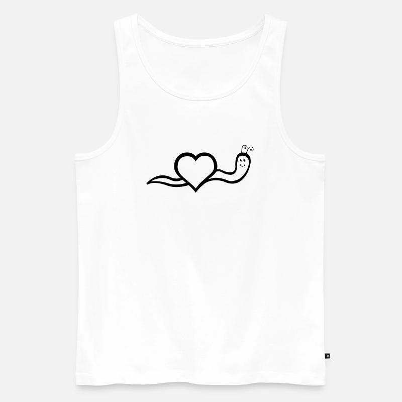 schnecke 01 - Männer Premium Bio Tank Top - Weiß