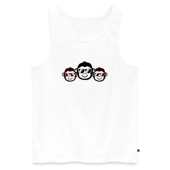 Monkeys Cool - Men's Premium Organic Tank Top - white - Front - AI Model Male 178 light (178cm)