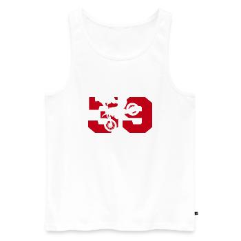 Moto 39 motard - Männer Premium Bio Tank Top - Weiß - Vorne - AI Model Male 178 light (178cm)