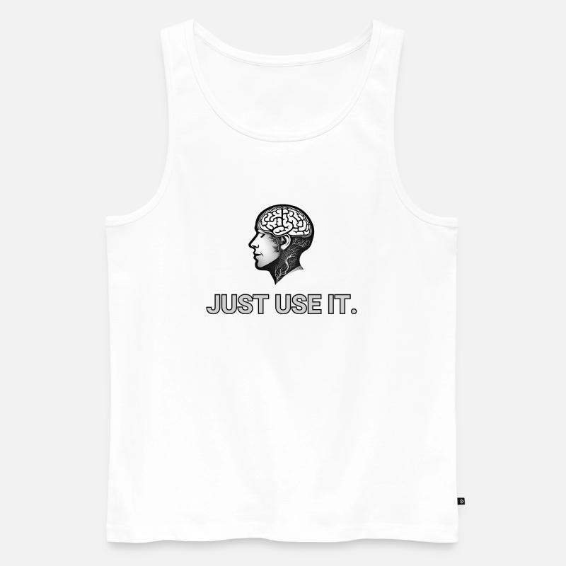 NUTZEN SIE ES EINFACH - Männer Premium Bio Tank Top - Weiß