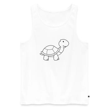 turtle - Men's Premium Organic Tank Top - white - Front - AI Model Male 178 light (178cm)