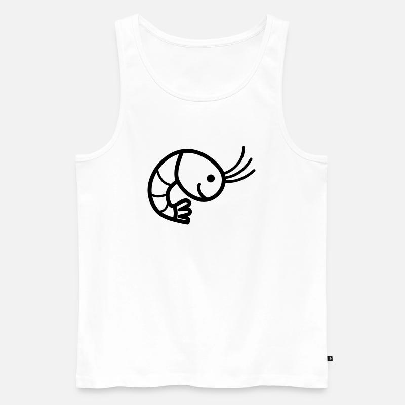Garnele - Männer Premium Bio Tank Top - Weiß