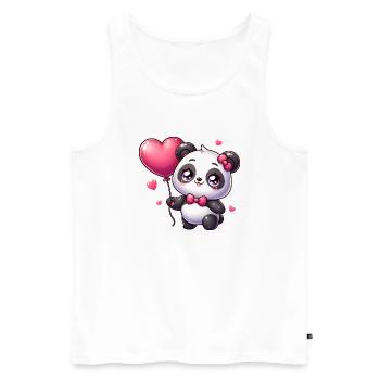 panda kawaii - Débardeur bio Premium Homme - blanc - Devant - AI Model Male 178 light (178cm)
