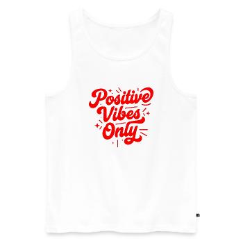 Positive Vibes Only Positive Vibes - Débardeur bio Premium Homme - blanc - Devant - AI Model Male 178 light (178cm)