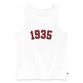 Année de naissance sport 1935 - Débardeur bio Premium Homme - blanc - Devant - Michal (187cm)