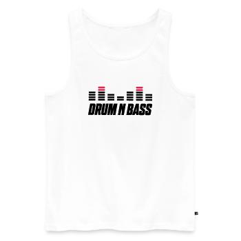 drum bass - Männer Premium Bio Tank Top - Weiß - Vorne - AI Model Male 178 light (178cm)