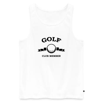 Golf Club Member - Männer Premium Bio Tank Top - Weiß - Vorne - Michal (187cm)