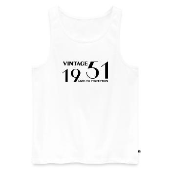 Vintage 1951 aged to perfection - Men's Premium Organic Tank Top - white - Front - Michal (187cm)
