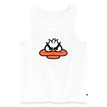 Duck looks funny angry angry mean sour look - Men's Premium Organic Tank Top - white - Front - AI Model Male 178 light (178cm)