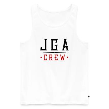 JGA Crew Junggesellenabschied - Männer Premium Bio Tank Top - Weiß - Vorne - Michal (187cm)