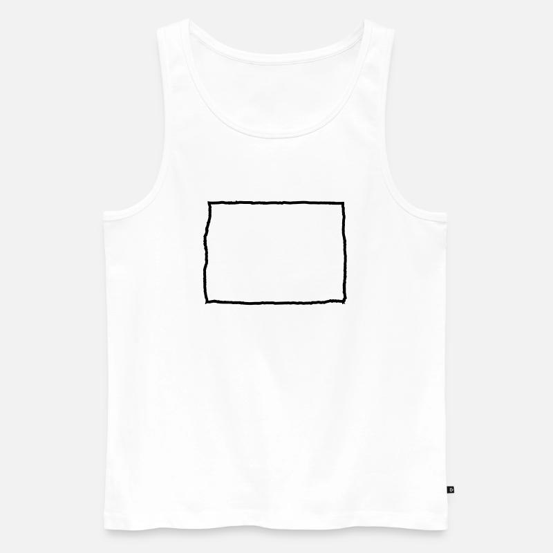 Namensschild in Tabellenformat - Männer Premium Bio Tank Top - Weiß