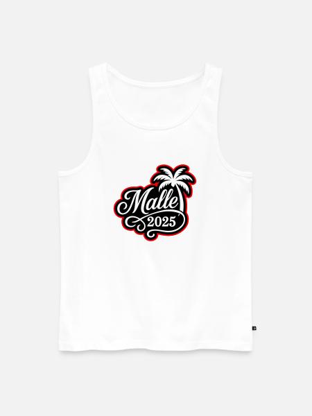 Malle 2025 Palm Tree - Men's Premium Organic Tank Top - white