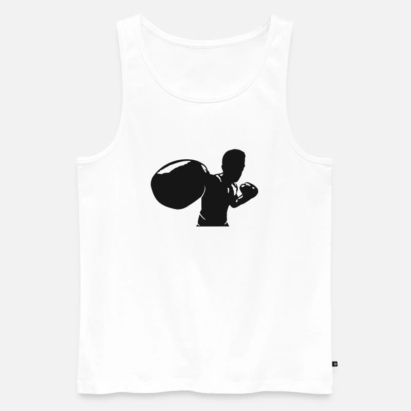 Knockout - Männer Premium Bio Tank Top - Weiß