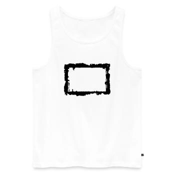 frame_4_vec_1 en - Men's Premium Organic Tank Top - white - Front - AI Model Male 178 light (178cm)