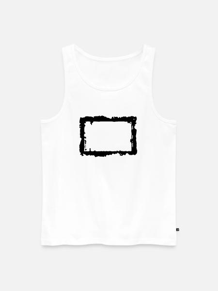 frame_4_vec_1 de - Männer Premium Bio Tank Top - Weiß